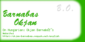 barnabas okjan business card